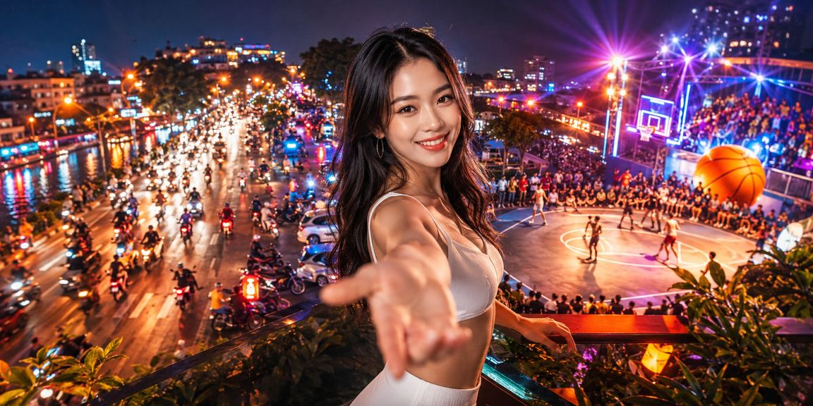 Người dùng Hà Nội xem kết quả bóng rổ và đặt cược tại chợ đêm sôi động